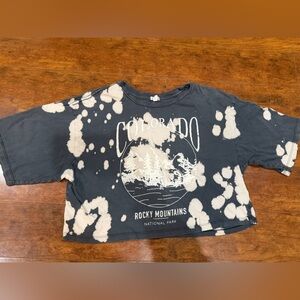 Garage Black and Cream Crop Top